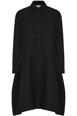 Comme Des Garcons SHIRT DRESS WITH LONG SIDE PANELS | BLACK